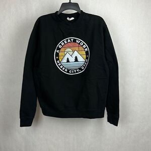 Heber City Utah Sweatshirt Size Medium Black A Great Work Mountains